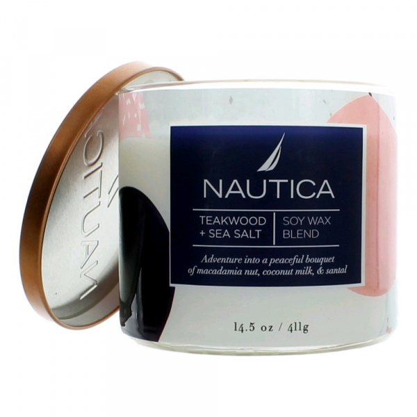 Nautica Teakwood & Sea Salt Candle